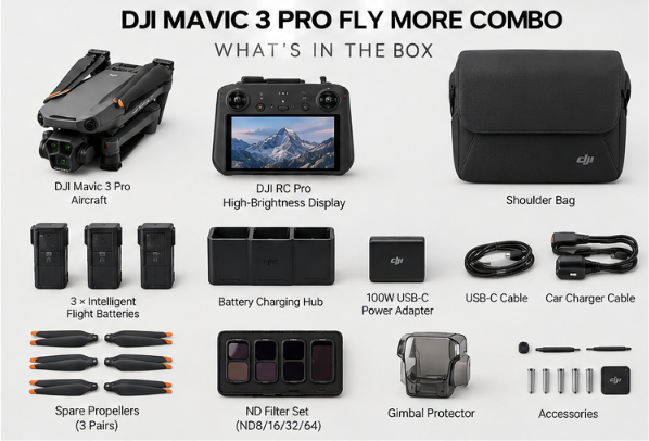 DJI Mavic 3 Pro Fly More Combo With DJI RC – Triple-Camera Hasselblad 5.1K Drone 2