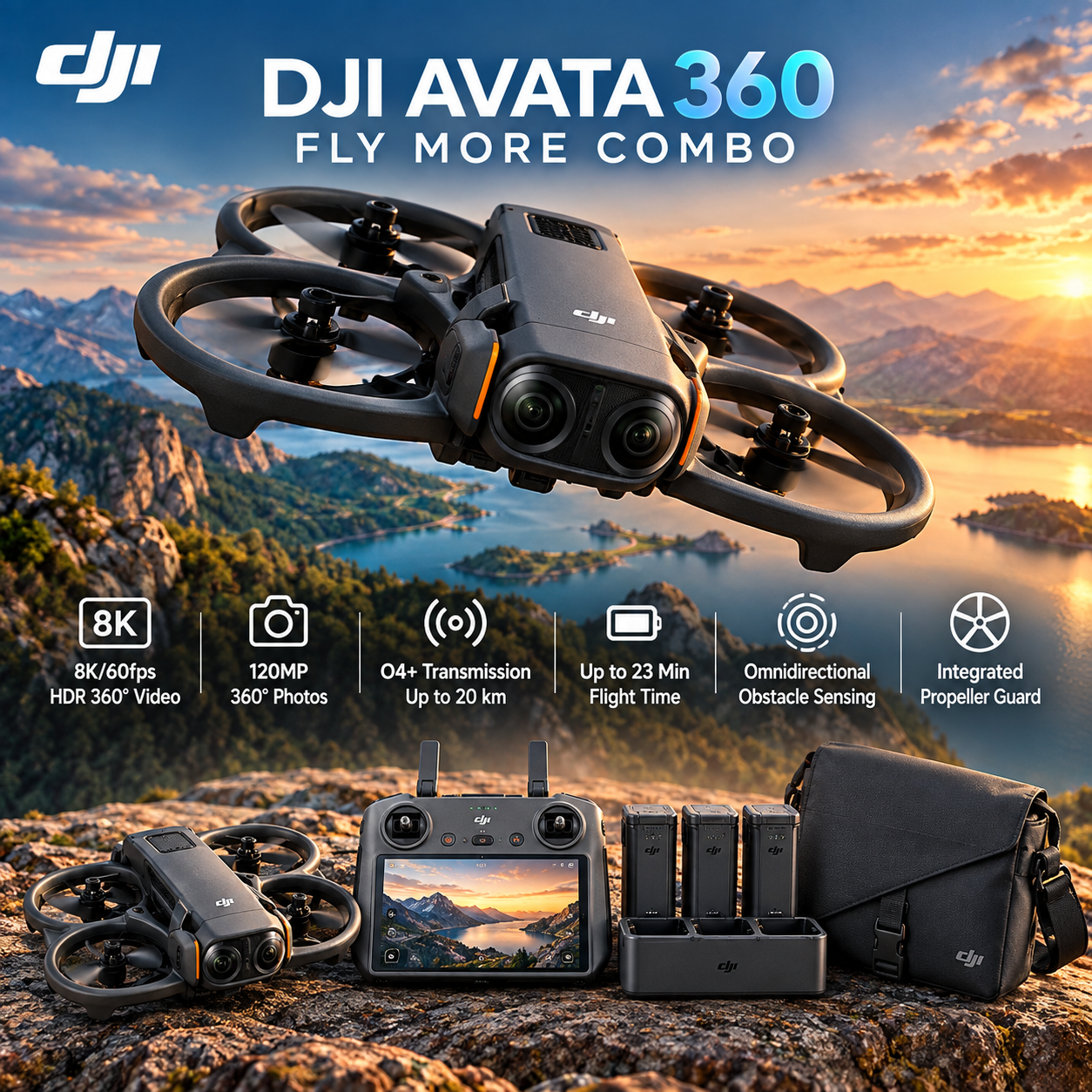 DJI Avata 360 Fly More Combo With DJI RC 2 – 8K 360° Camera Drone 3