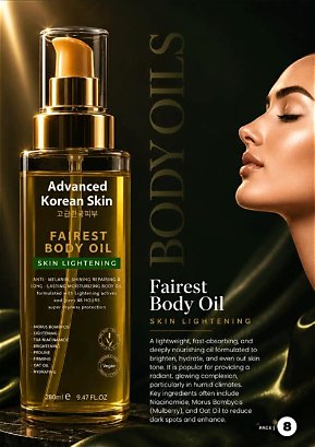 Advanced Korean Skin Fairest Lightening Body Oil – 280ml 2
