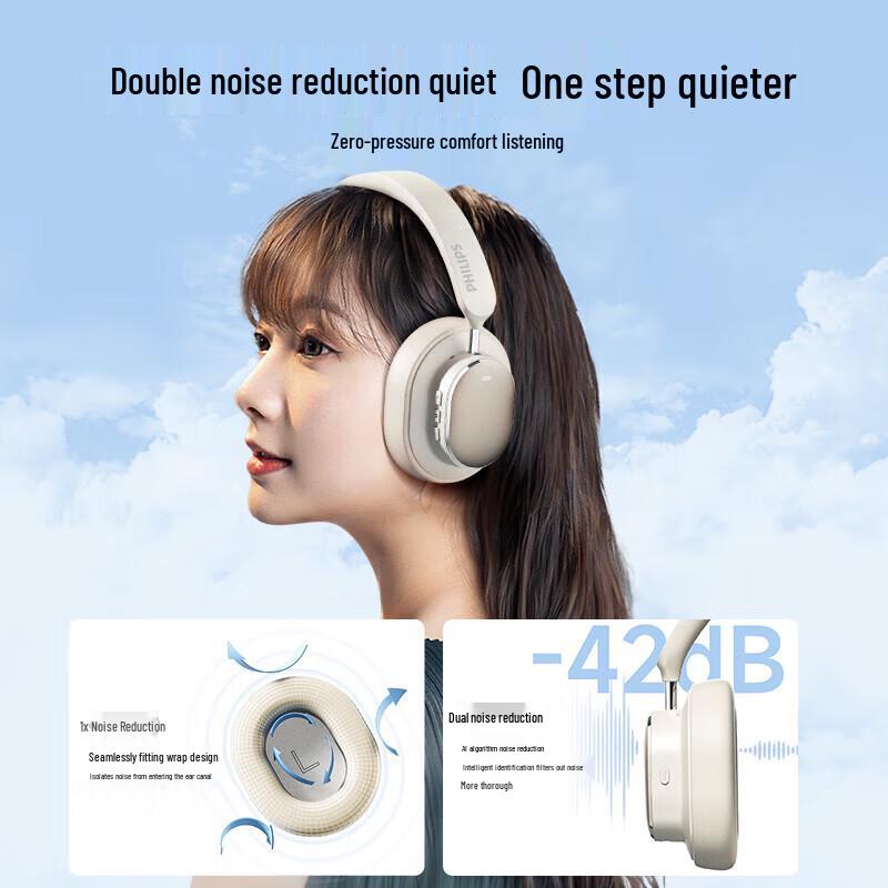Philips Wireless Over-Ear Bluetooth Headphones 5