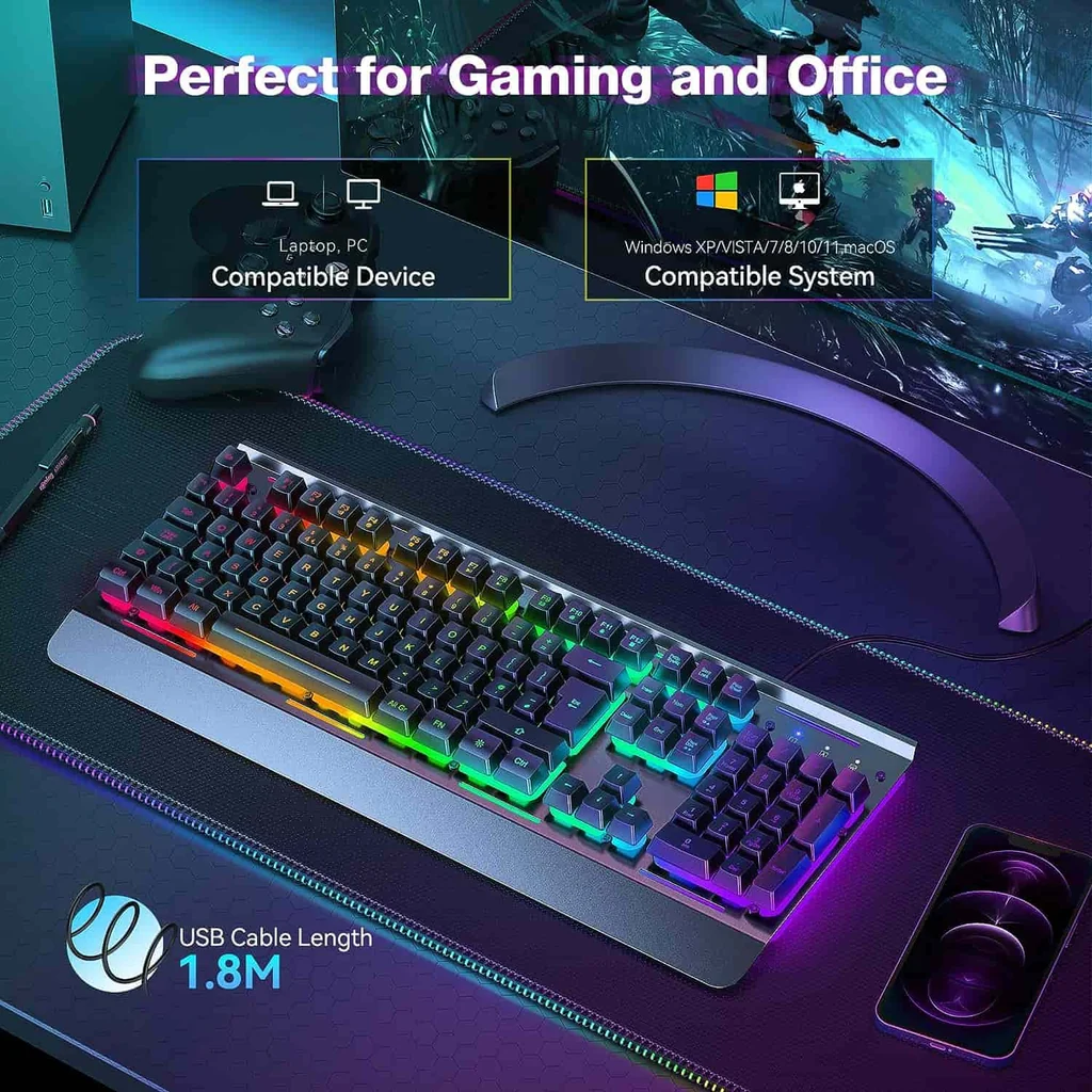 TECKNET WIRED GAMING KEYBOARD TK-KB002 3