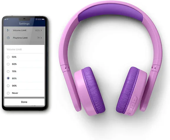 Philips Pink & Purple On-Ear Headphones 5