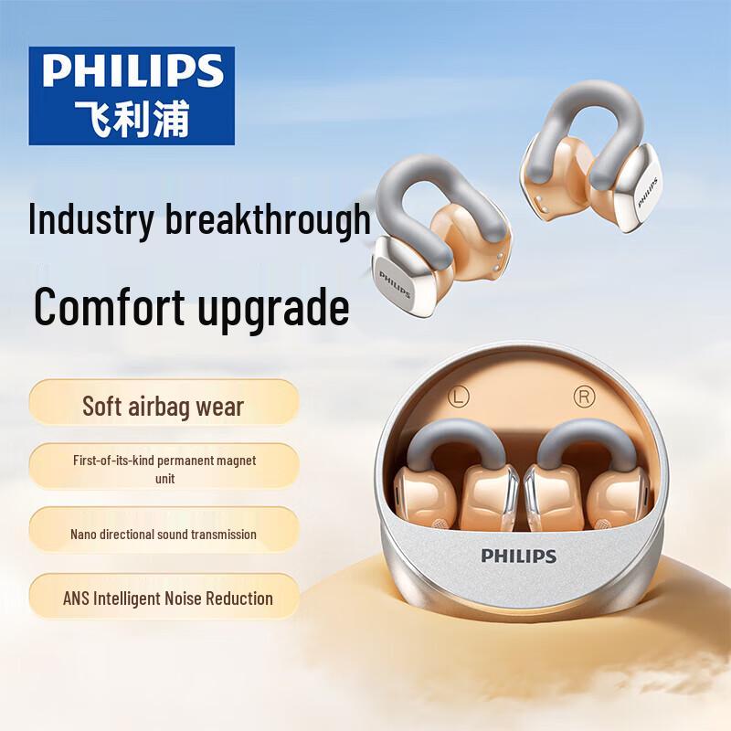 Philips Compact Wireless Earbuds with Charging Case – Silver & Champagne 5