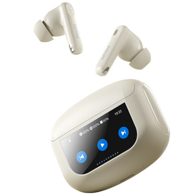 Philips True Wireless Earbuds with Smart Display Charging Case 2