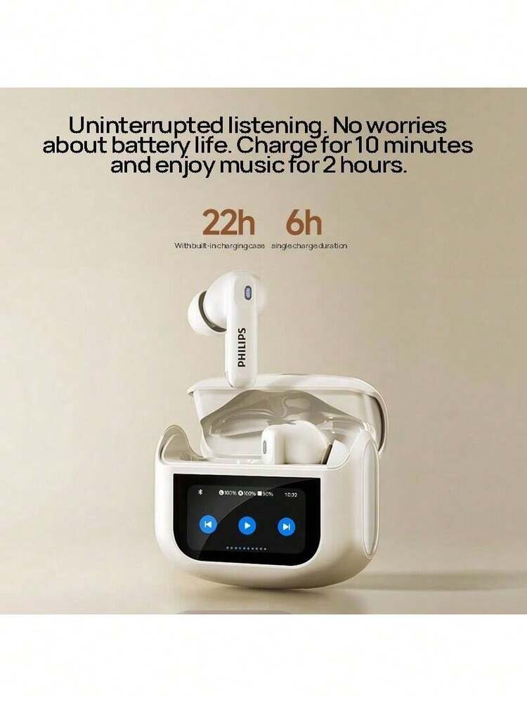 Philips True Wireless Earbuds with Smart Display Charging Case 7