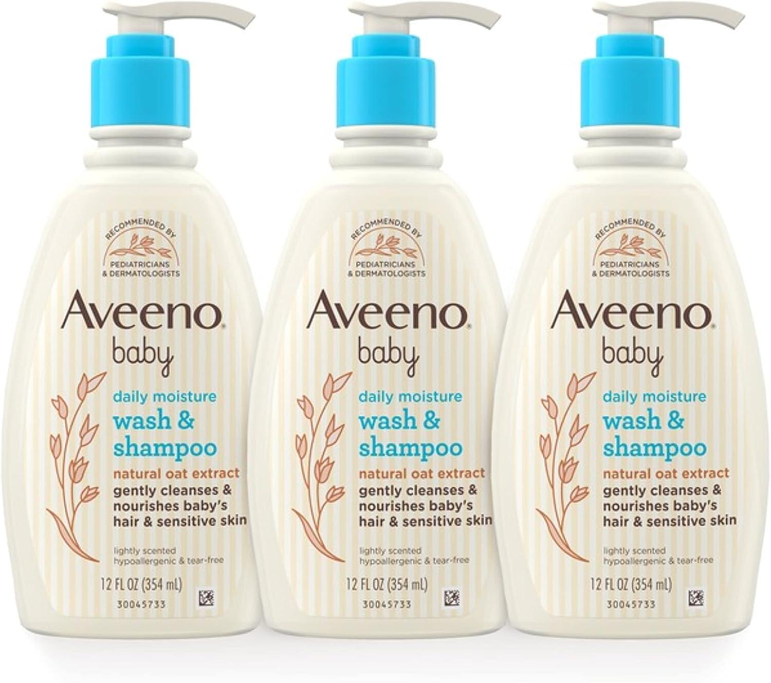 AVEENO BABY DAILY WASH & SHAMPOO – 532ML (3 PACK) 2