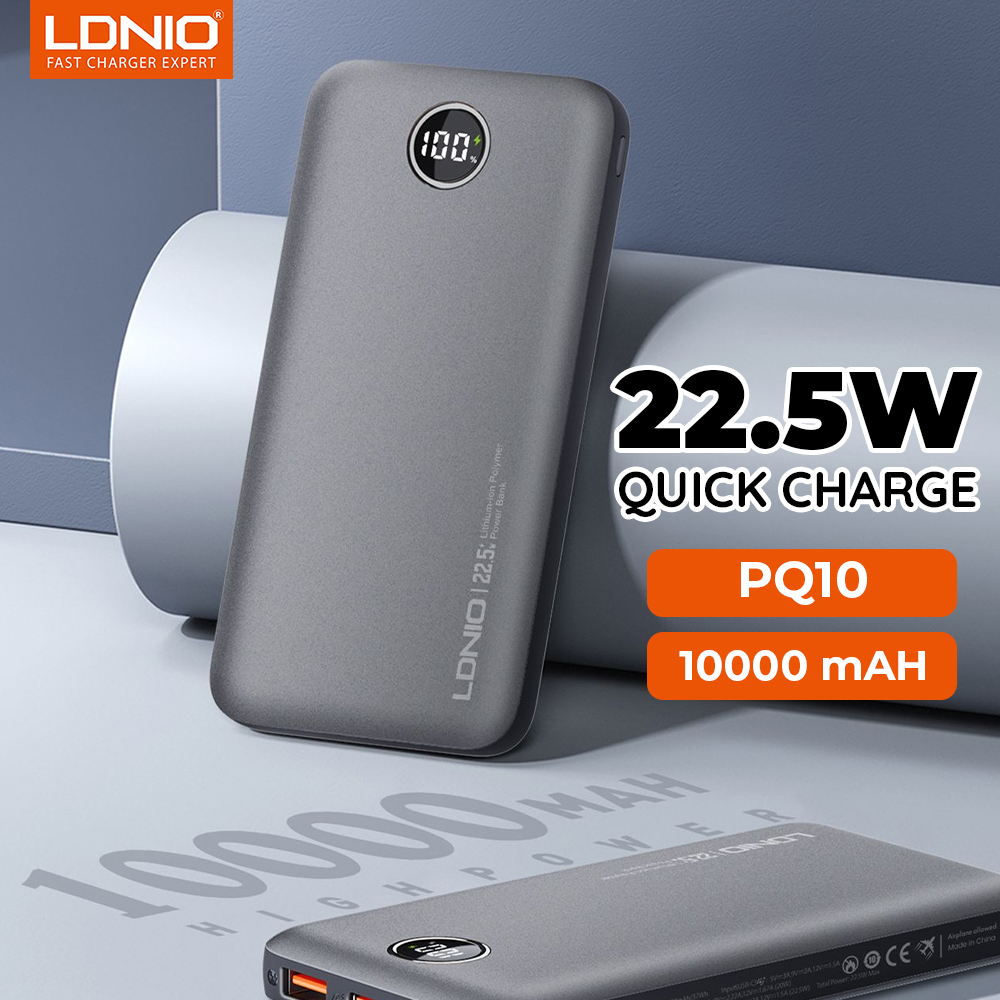 LDNIO PQ10 Power Bank – 10,000mAh 22.5W 4