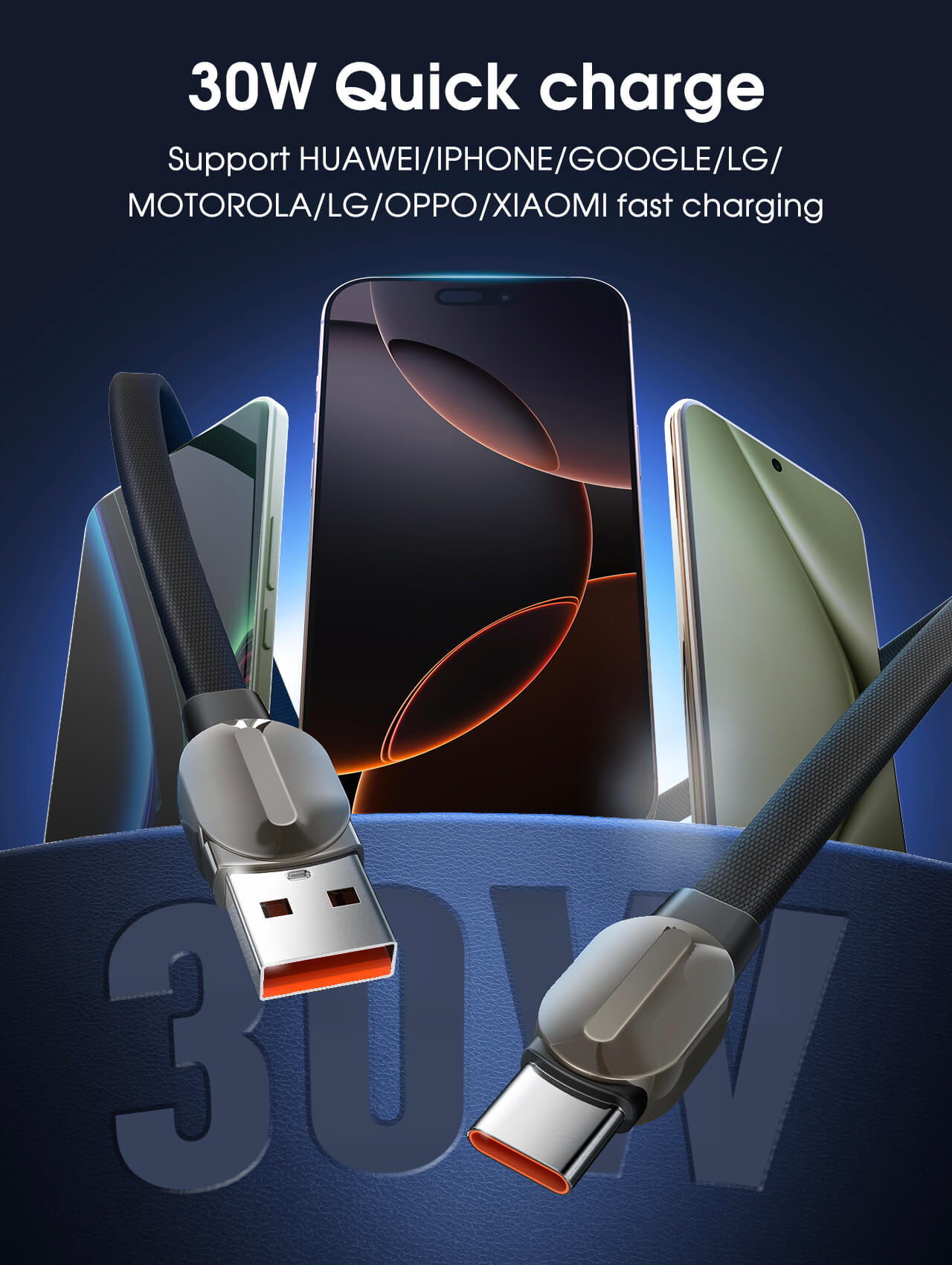 LDNIO 30W Fast Charging Data Cable 3