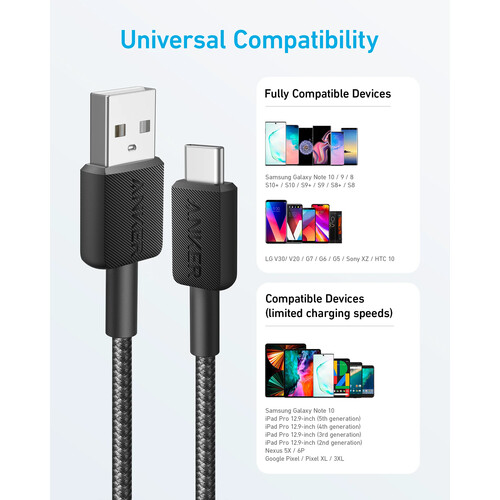 Anker Braided USB-A To USB-C Cable 10FT 4