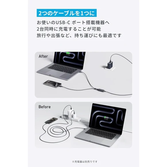 Anker 2 In 1 USB-C To USB-C Cable 4FT 140W 4