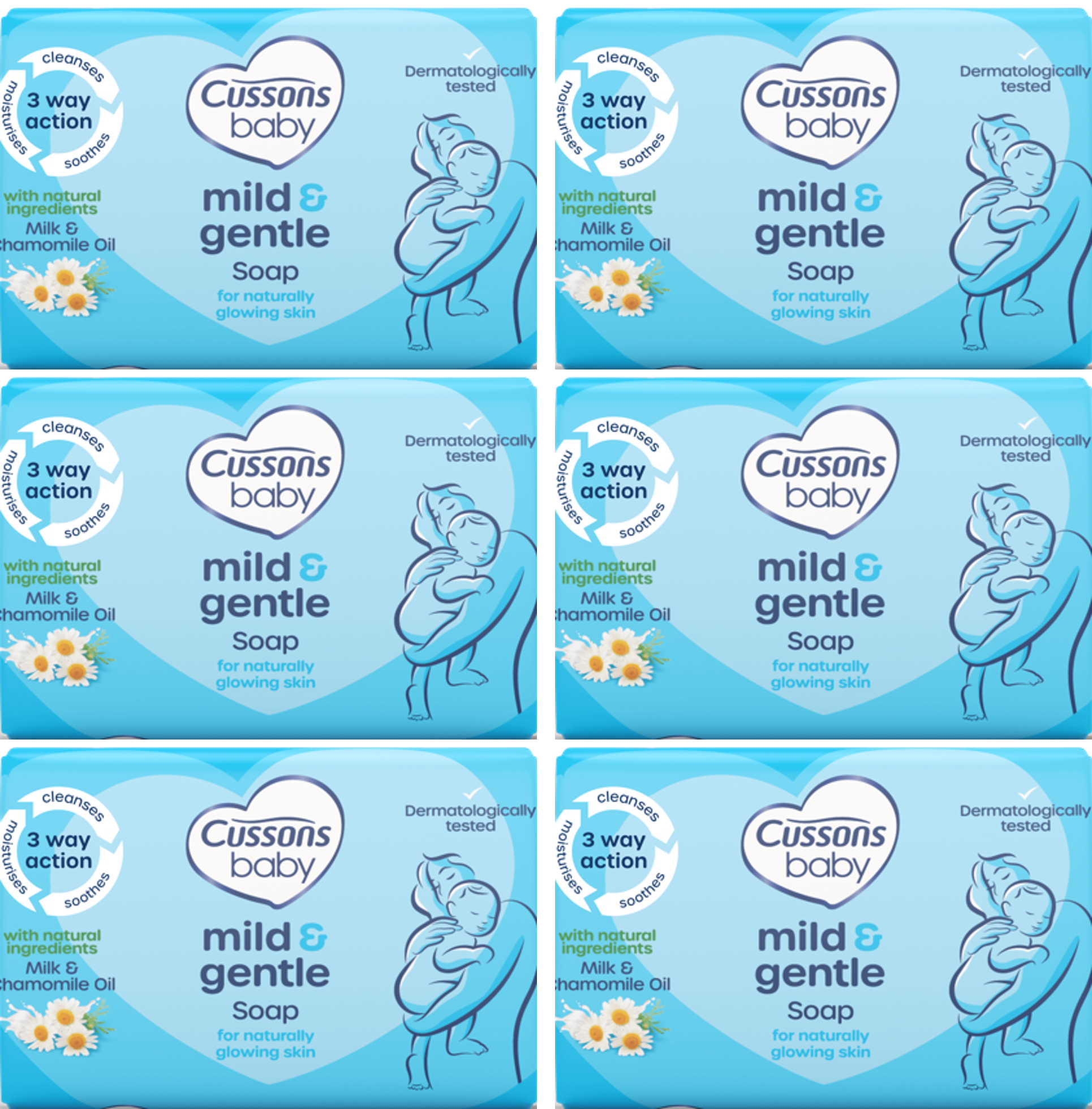 Cussons Baby Soap Blue – 6-in-1 Pack 2