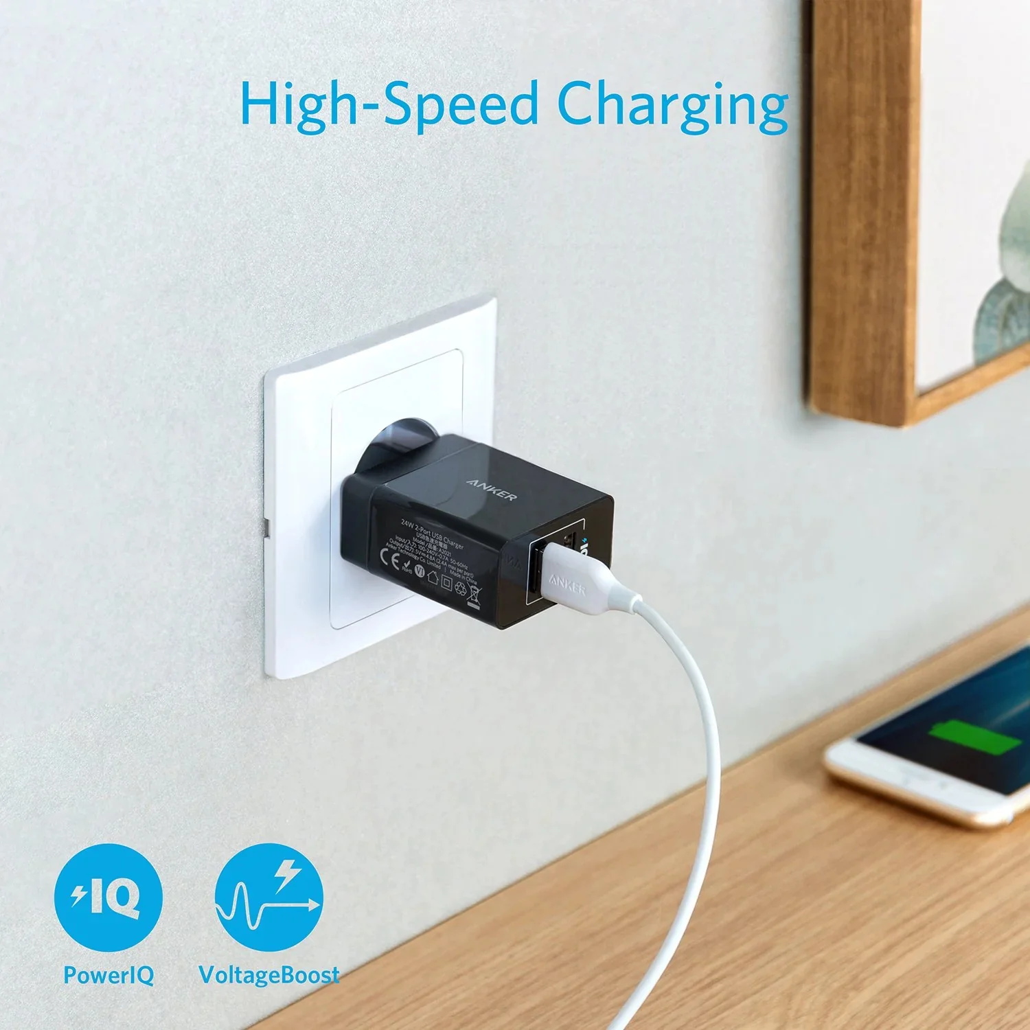 Anker 24W 2 Port USB Charger 3