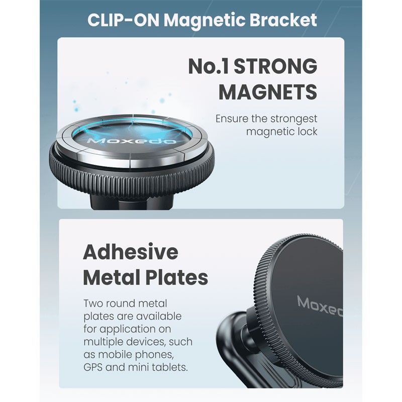 MOXEDO MX-CM056 Clip-On Magnetic Car Phone Holder 4