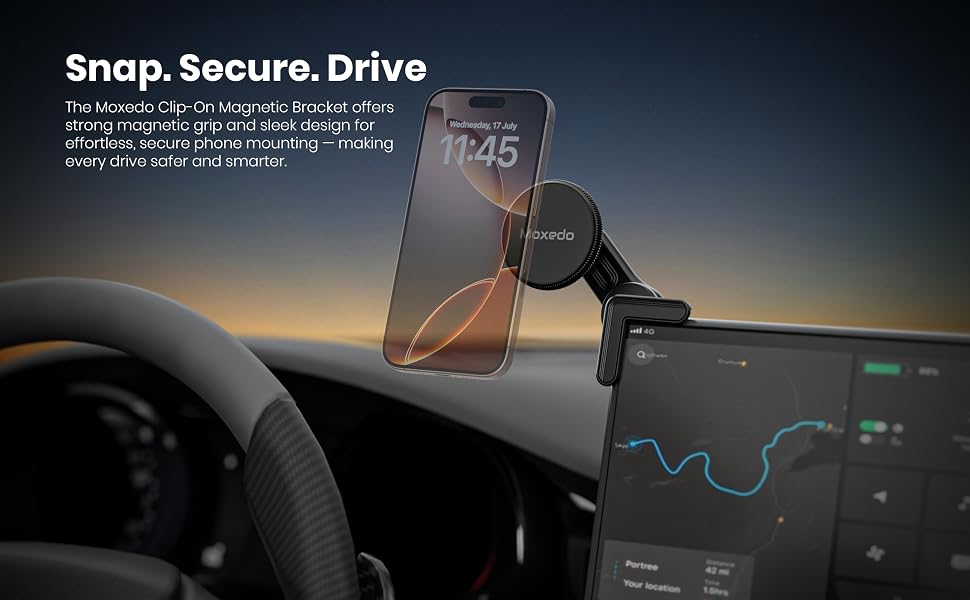 MOXEDO MX-CM056 Clip-On Magnetic Car Phone Holder 5