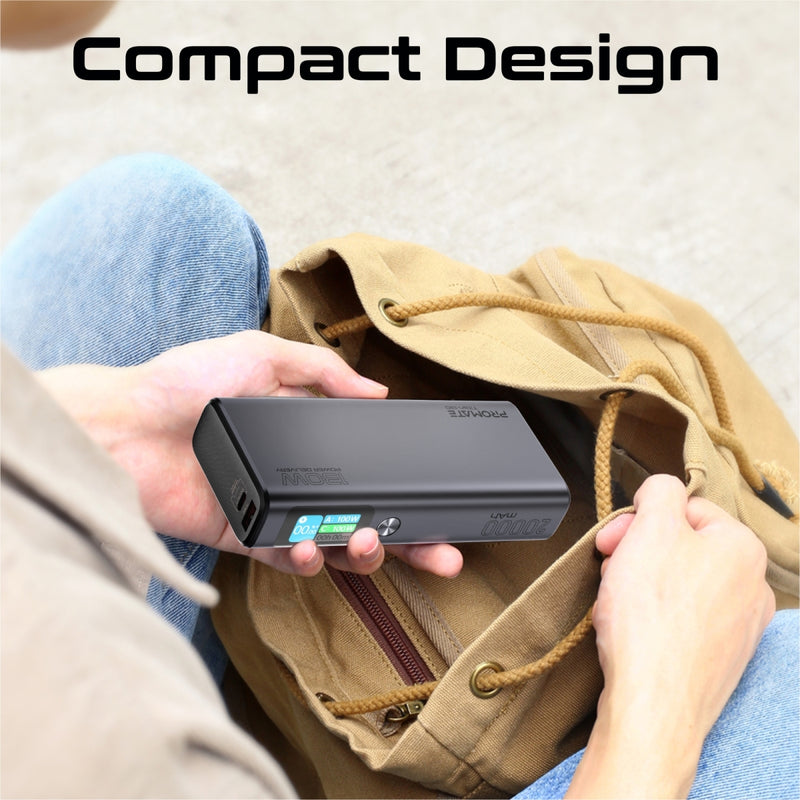 PROMATE Titan-130 Sleek 130W Power Bank – 20,000mAh 2