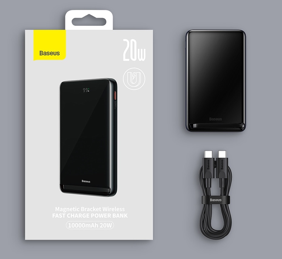 BASEUS Magnetic Bracket Wireless Power Bank 20W – 10,000mAh 2