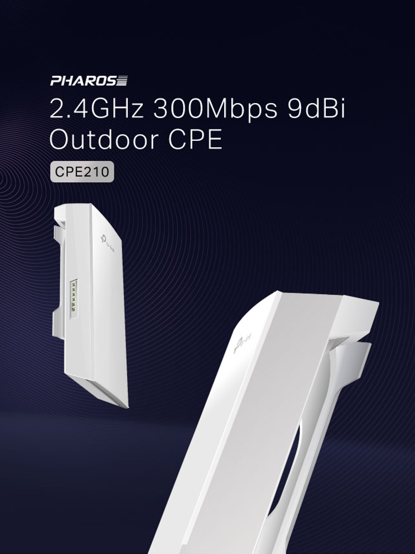 TP-Link Pharos CPE210 2.4GHz 300Mbps 9dBi Outdoor CPE 5