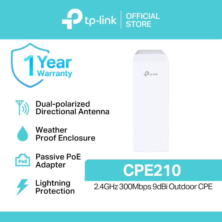 TP-Link Pharos CPE210 2.4GHz 300Mbps 9dBi Outdoor CPE 4