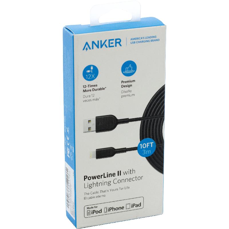 Anker Powerline II With Lightning Connector 10FT 2