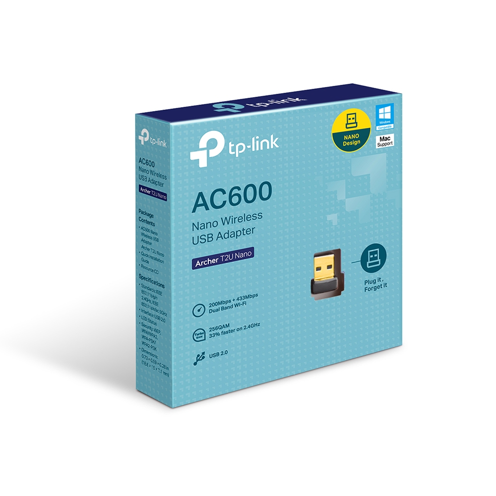 TP-Link Archer T2U Nano AC600 Wireless USB Wi-Fi Adapter 4