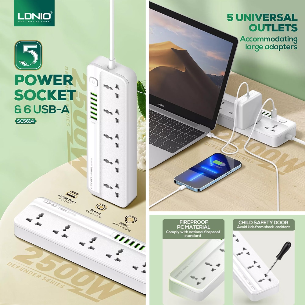 LDNIO 2500W Power Socket – SC5415 2