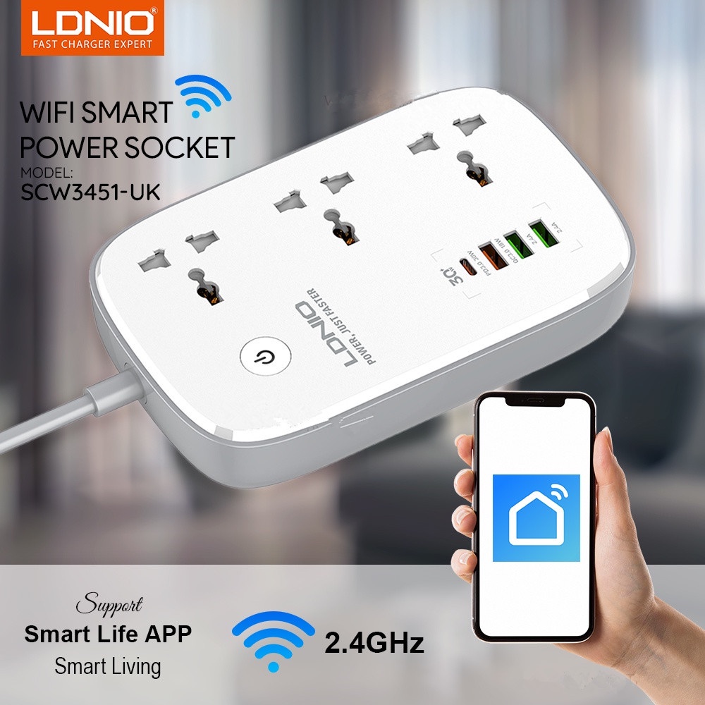 LDNIO SCW3451 30W Wi-Fi Smart Power Strip 2