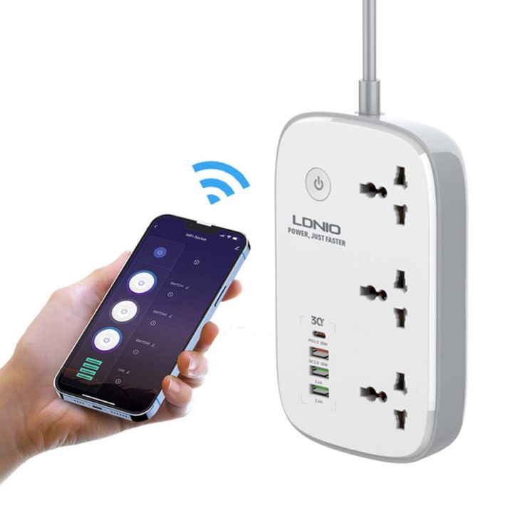 LDNIO SCW3451 30W Wi-Fi Smart Power Strip 3