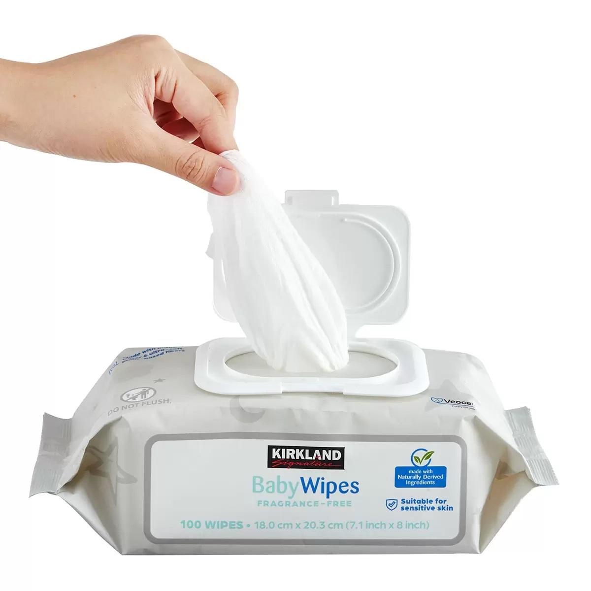 KIRKLAND BABY WIPES FRAGRANCE FREE – 100PCS 2