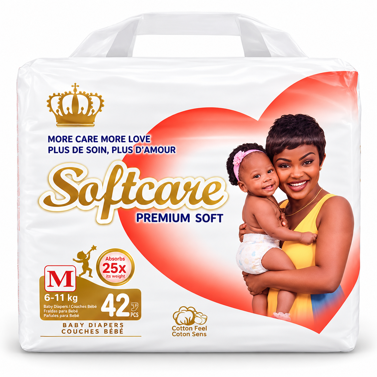 SOFTCARE PREMIUM SOFT DIAPER SIZE M – 42PCS 2