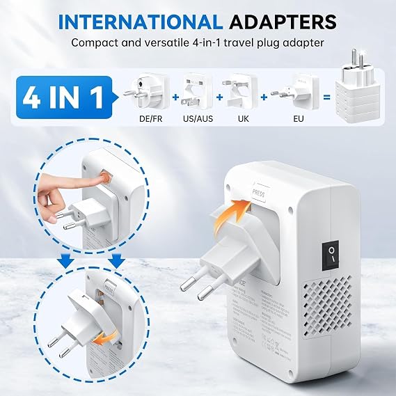 DOACE 350W Travel Adapter Converter 5