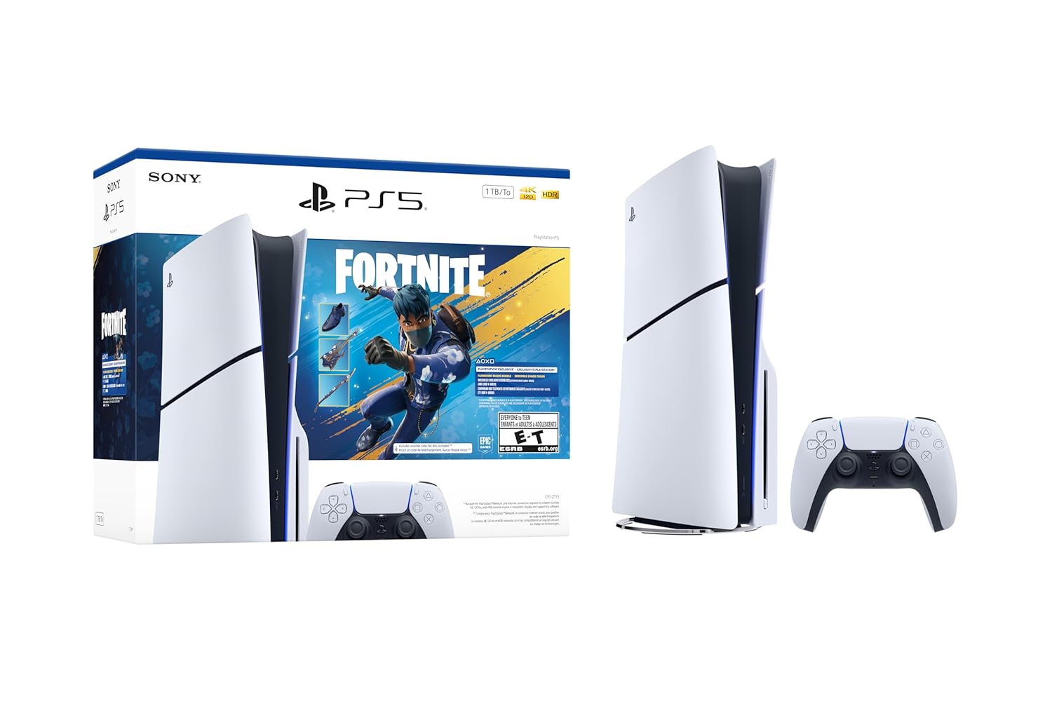 Sony PlayStation 5 1TB Fortnite Flowering Chaos Bundle with DualSense Wireless Controller