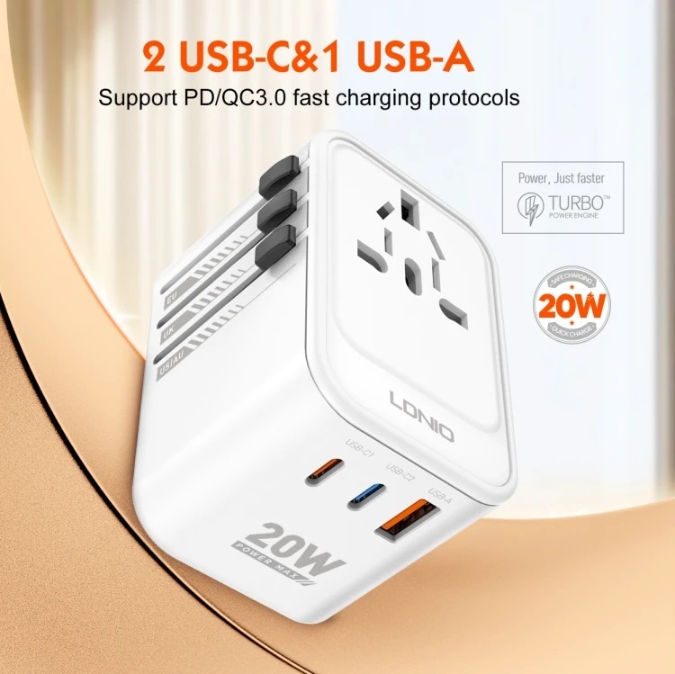 LDNIO 20W Travel Converter Adapter 2