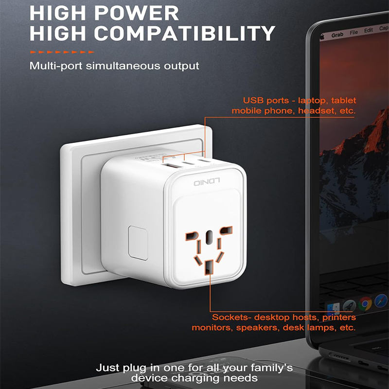LDNIO 20W Travel Converter Adapter 3
