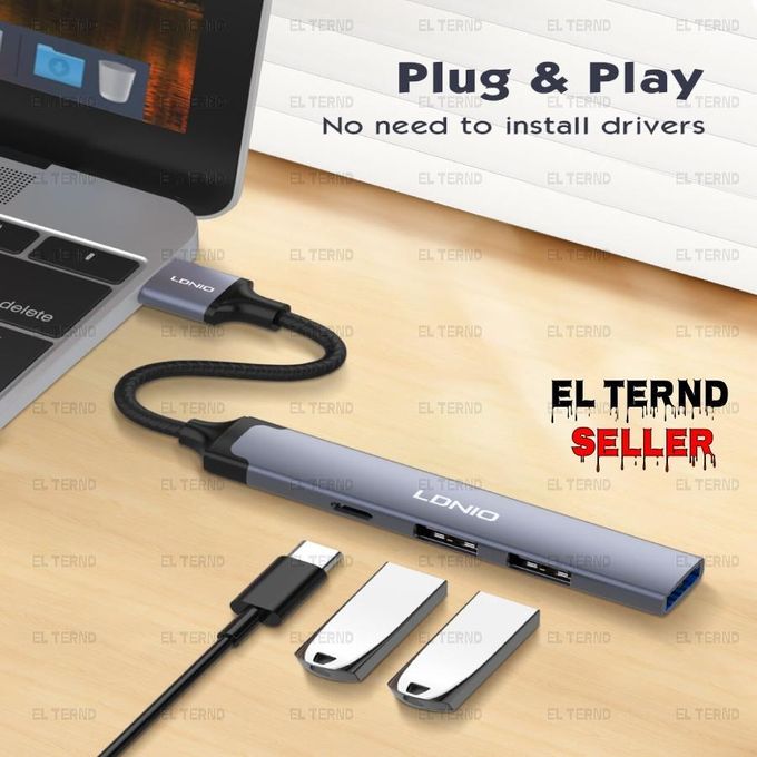LDNIO DS-44C USB Hub Adapter 2