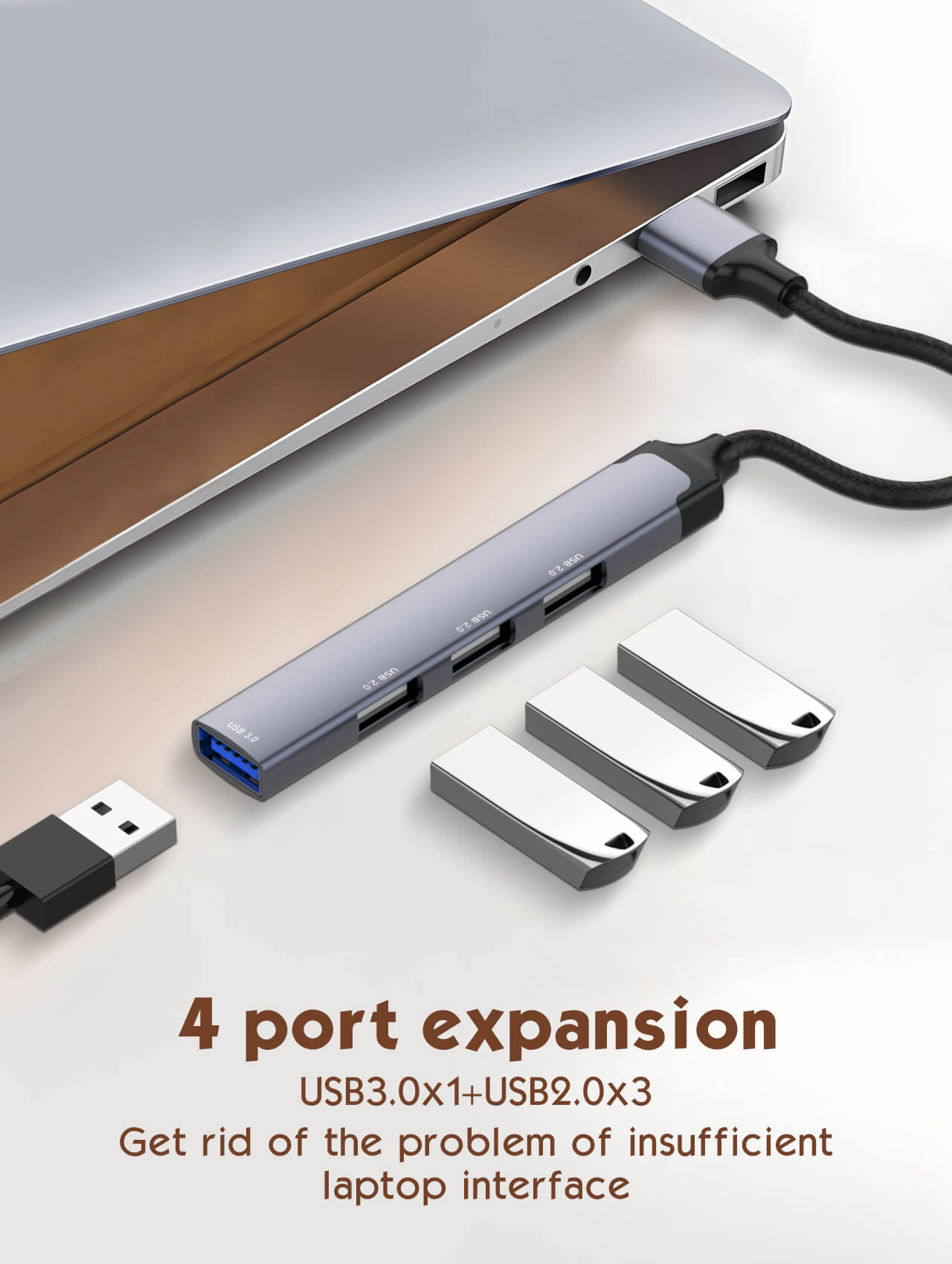 LDNIO USB Hub Adapter DS-44U  2