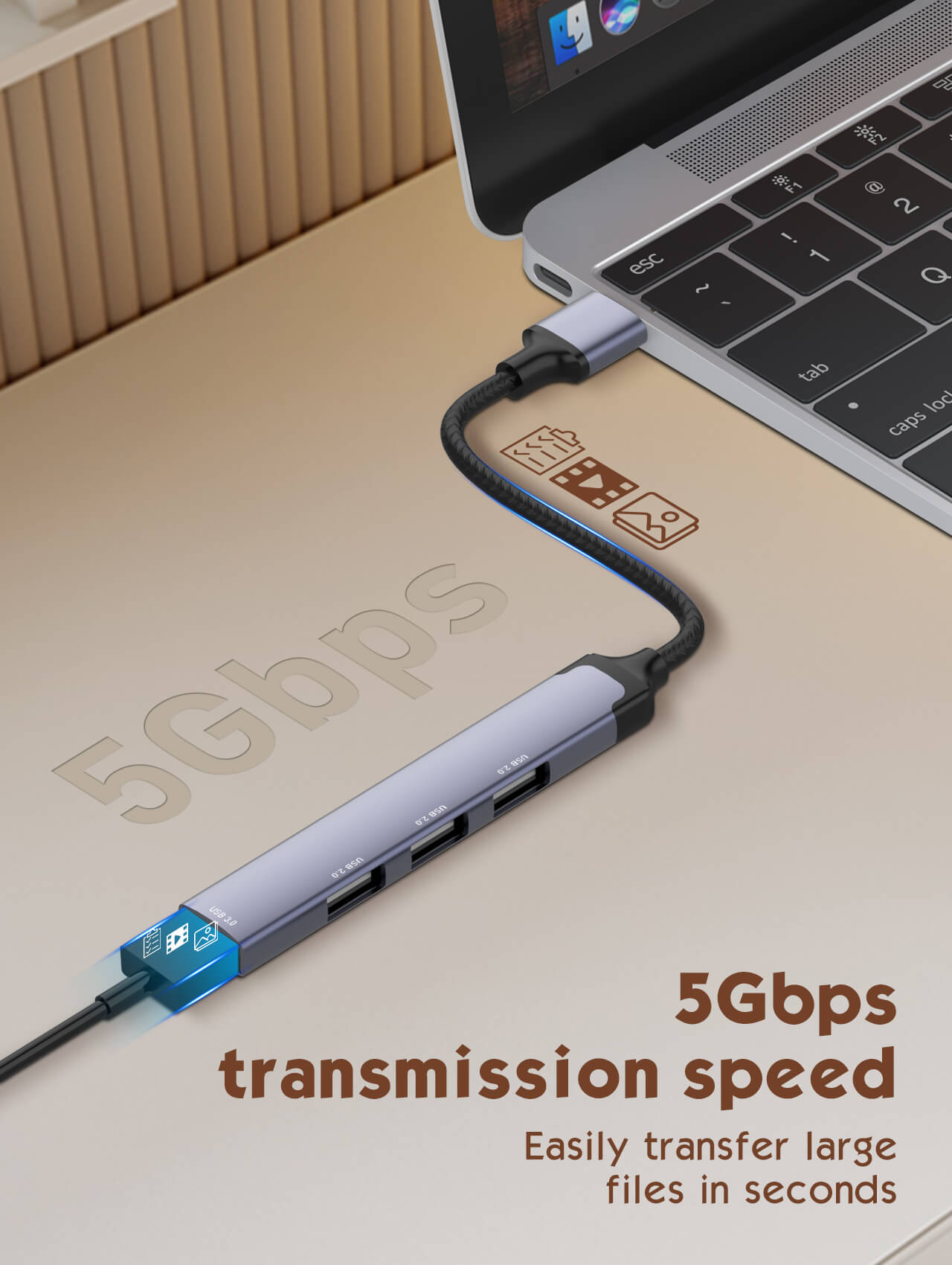 LDNIO USB Hub Adapter DS-44U  3