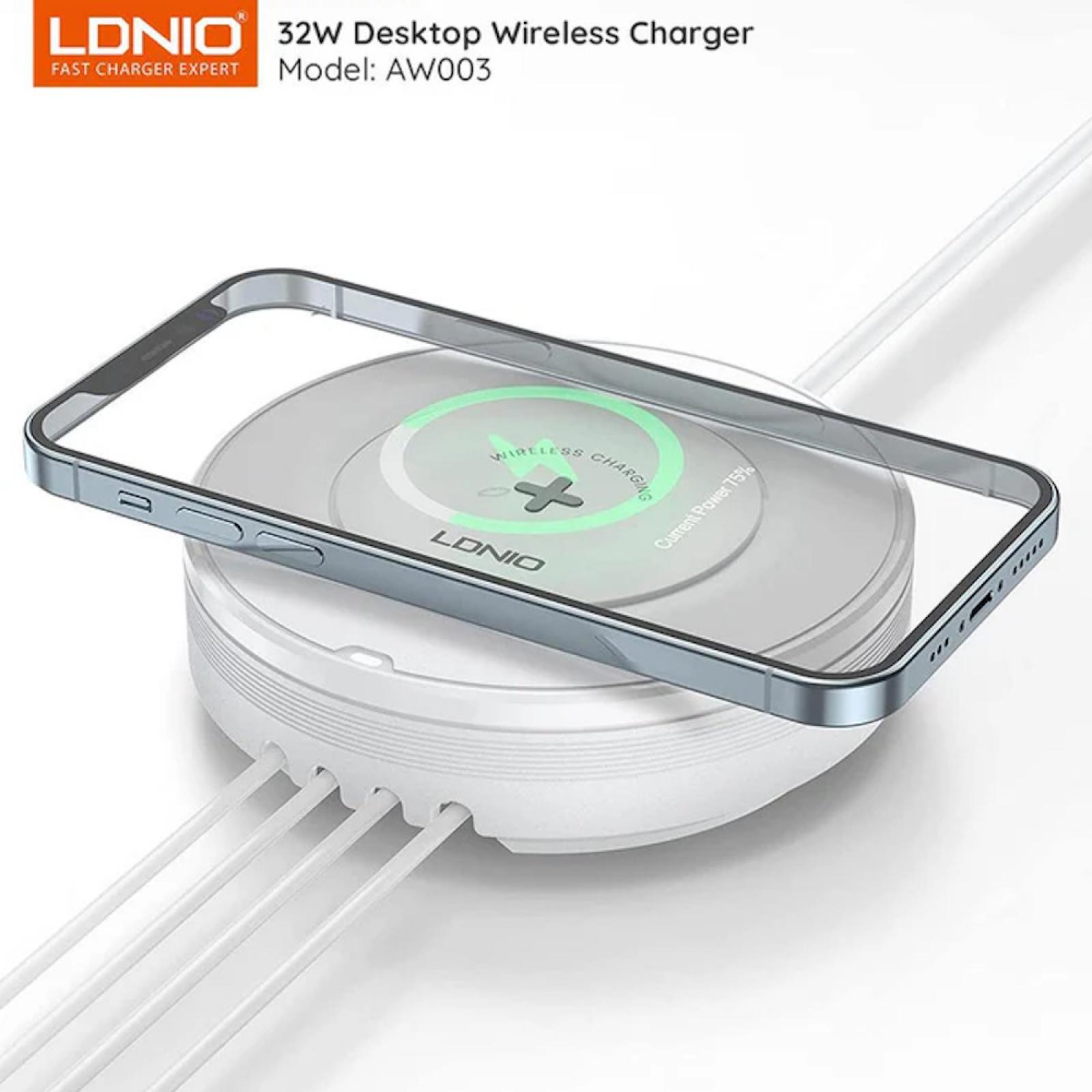 LDNIO AW003 32W Desktop Wireless Charger – 5-in-1 Charging Station 4