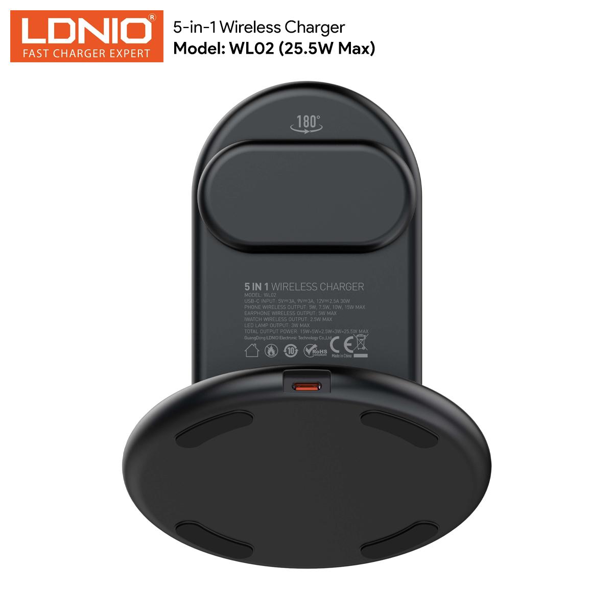 LDNIO 5-in-1 Wireless Charging Stand – WL02 3