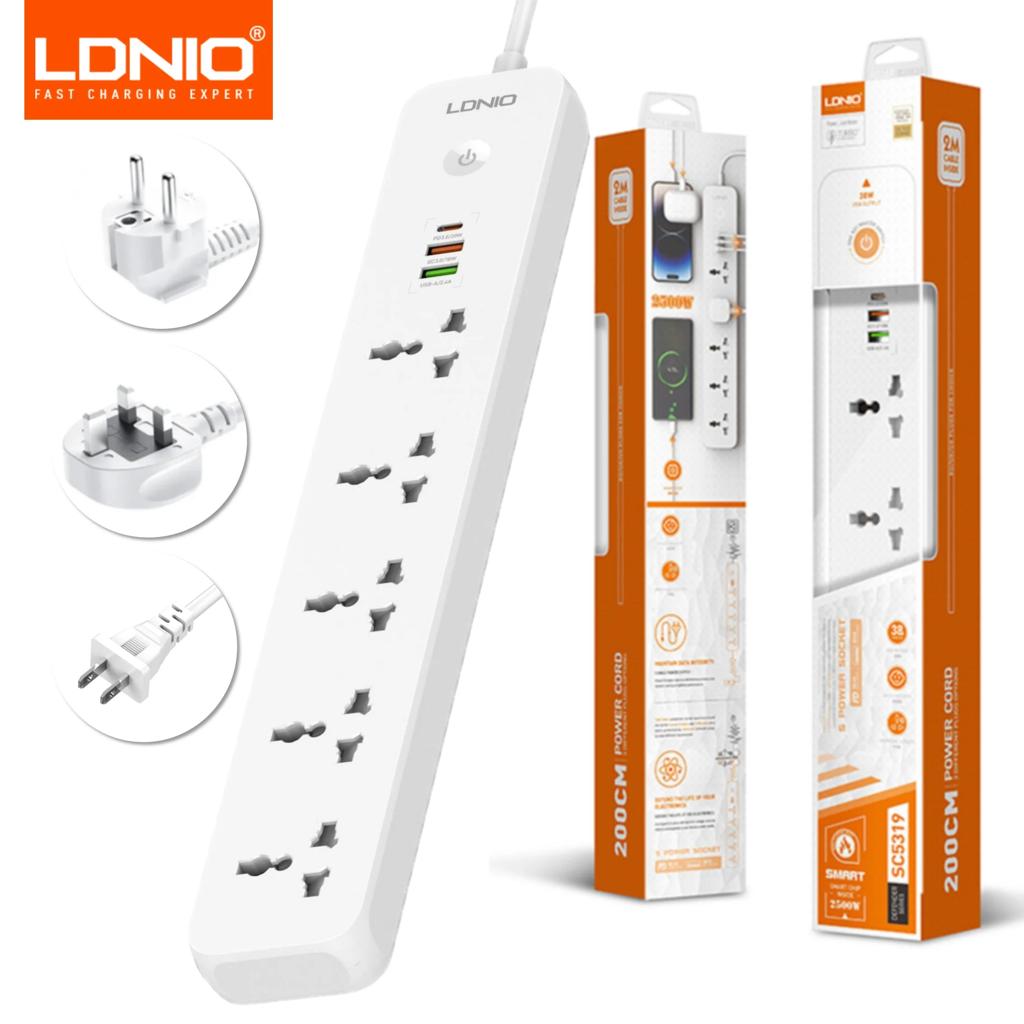 LDNIO SC5319 38W USB Output 5-Outlet Power Socket 3