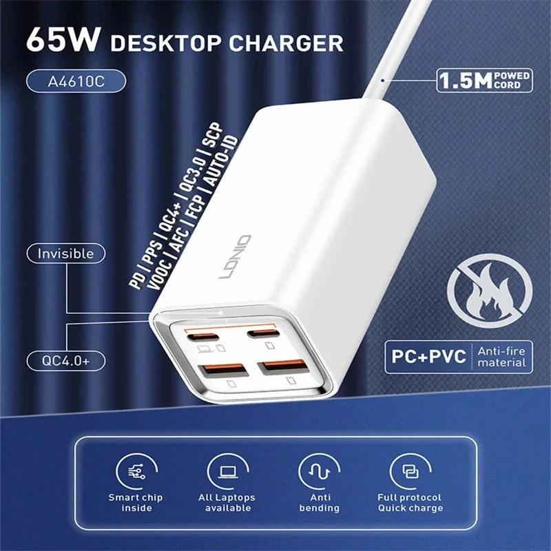 LDNIO 65W Desktop Fast Charger 3