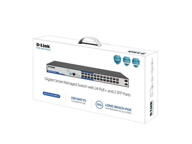 D-Link DGS-F1210-26PS-E  24-Port PoE+ Gigabit Smart Managed Switch 5