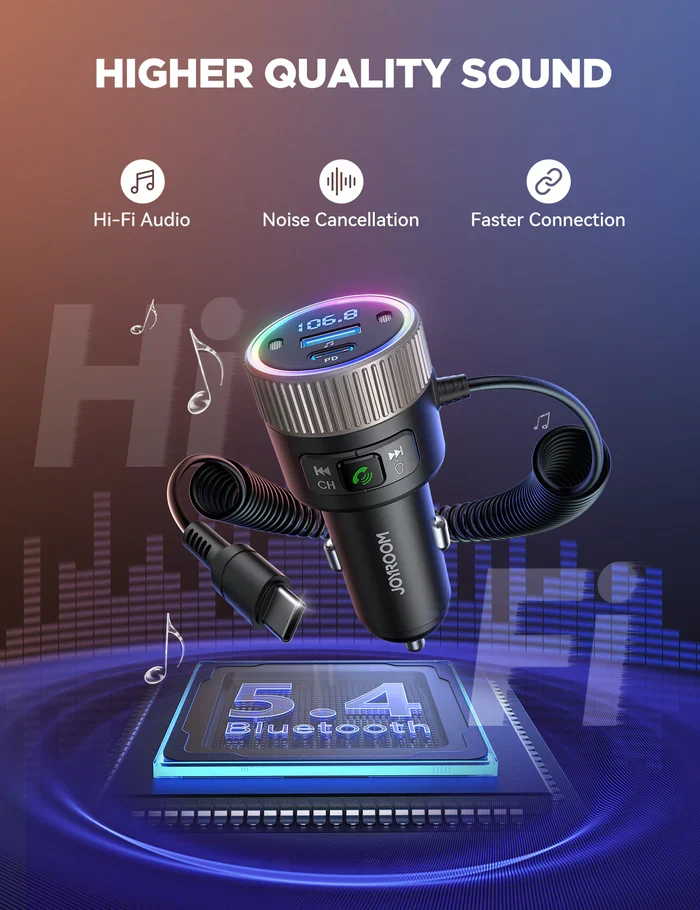 Joyroom 60W Car FM Transmitter 2