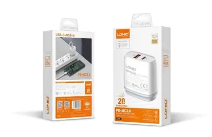 LDNIO 20W Charger – 1 PD + QC 3.0 + 2 Auto-ID 3