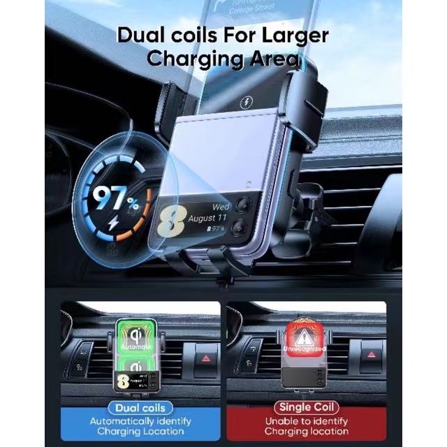 Joyroom Dual-Coil Wioreless Car Charger Holder 3