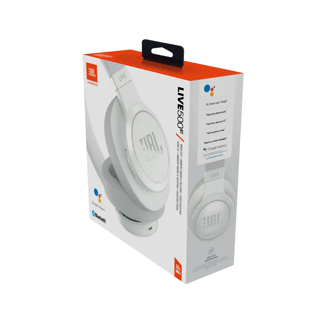 JBL Live 500BT White Headphones 5