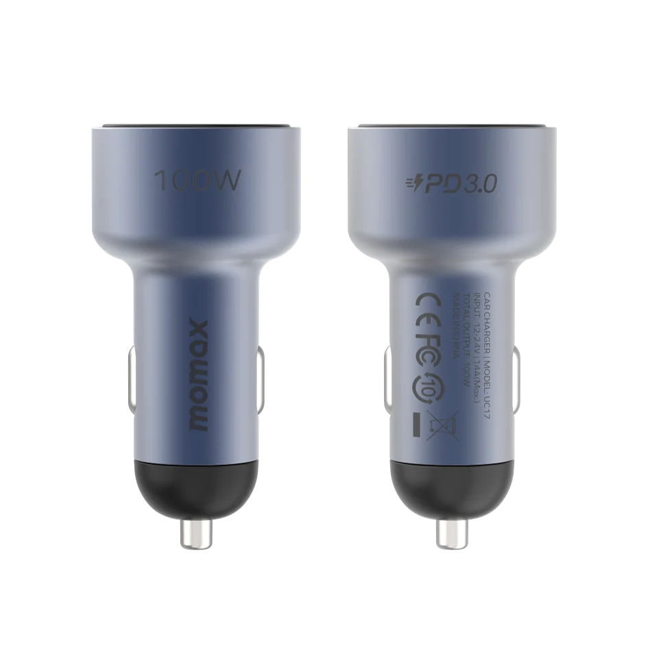 Momax Movie 100W 3-Port Car Charger [UC17] 2
