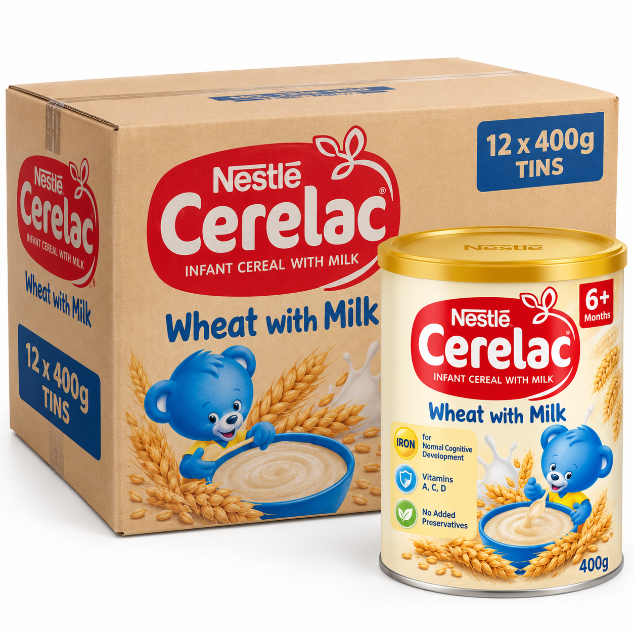 CERELAC WHEAT WITH MILK 400G × 12PCS