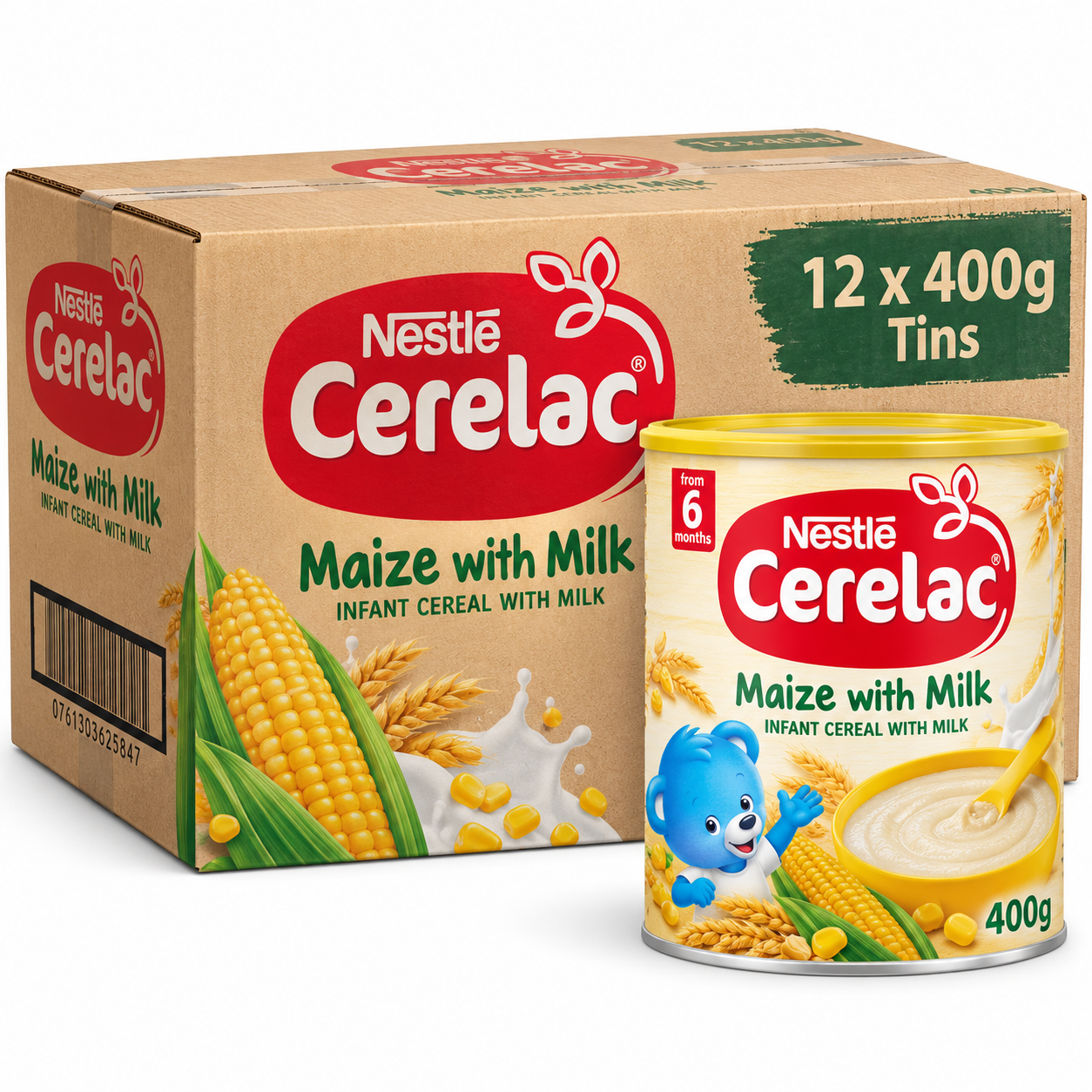 CERELAC MAIZE WITH MILK 400G TIN × 12PCS 2