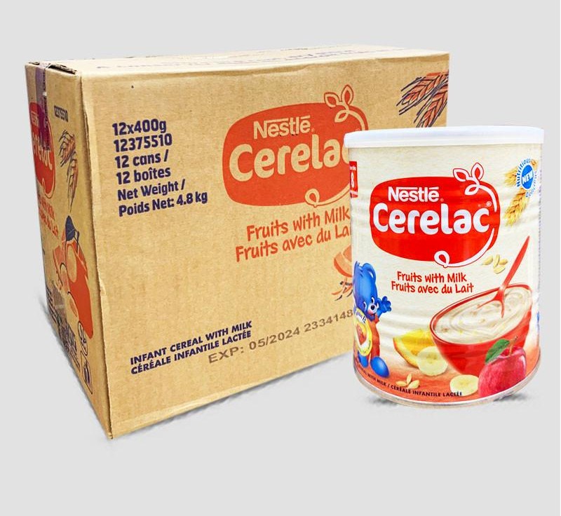 CERELAC FRUITS WITH MILK 400G TIN × 12PCS