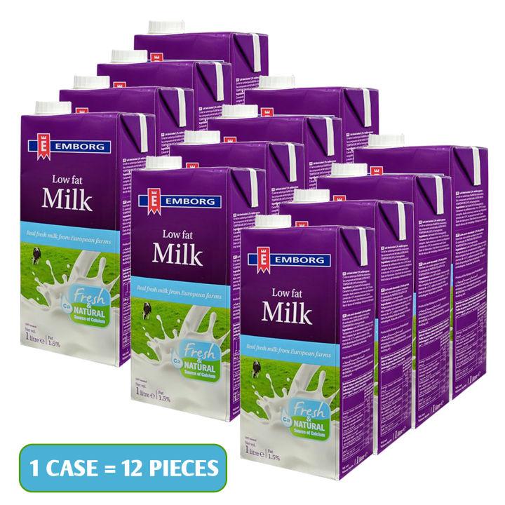 EMBORG LOW FAT MILK 1L × 12PCS